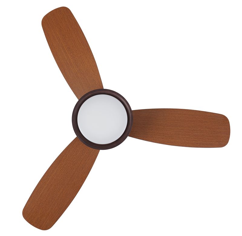 52 Inch 1 Light LED Indoor Outdoor Bronze Ceiling Fan with Remote