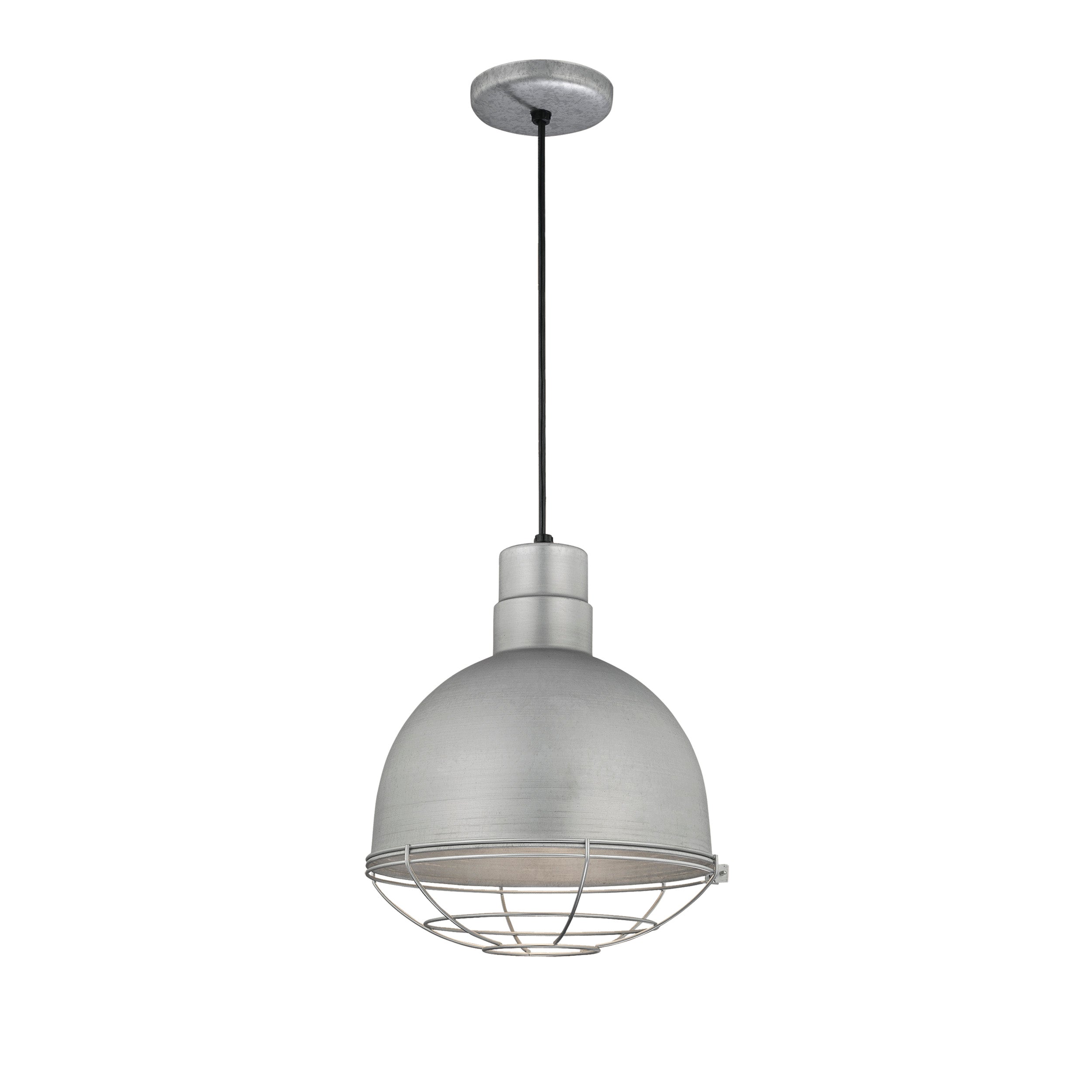 11.5'' R Series Galvanized 1 Light Pendant