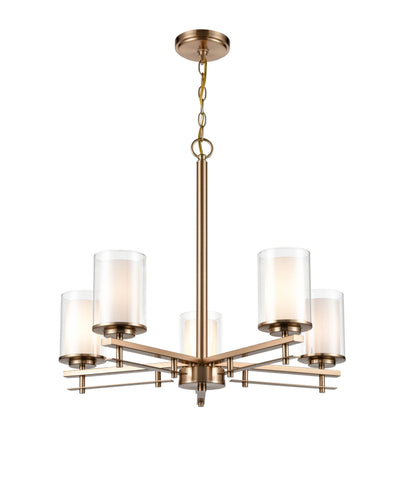 23'' Huderson Modern Gold 5 Light Chandelier