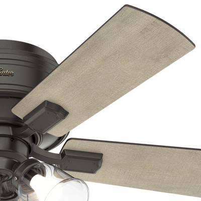 42 inch Crestfield Noble Bronze Low Profile Ceiling Fan with LED Light Kit and Pull Chain