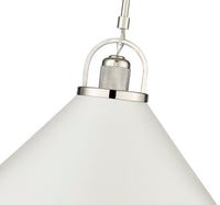 18.1'' Artistan Polished Nickel/Matte White 1 Light Pendant