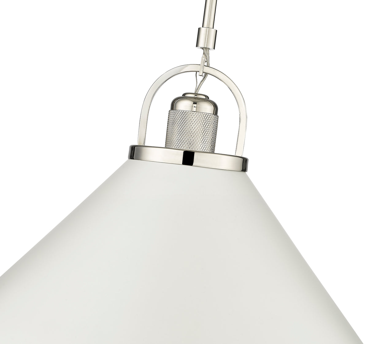 18.1'' Artistan Polished Nickel/Matte White 1 Light Pendant