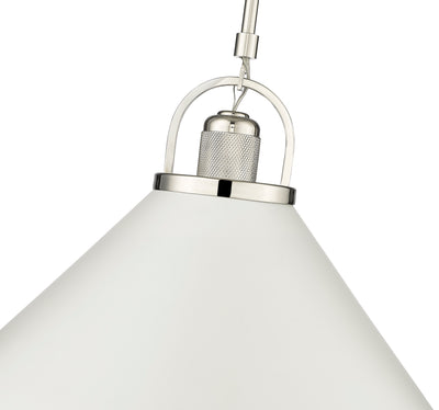 18.1'' Artistan Polished Nickel/Matte White 1 Light Pendant
