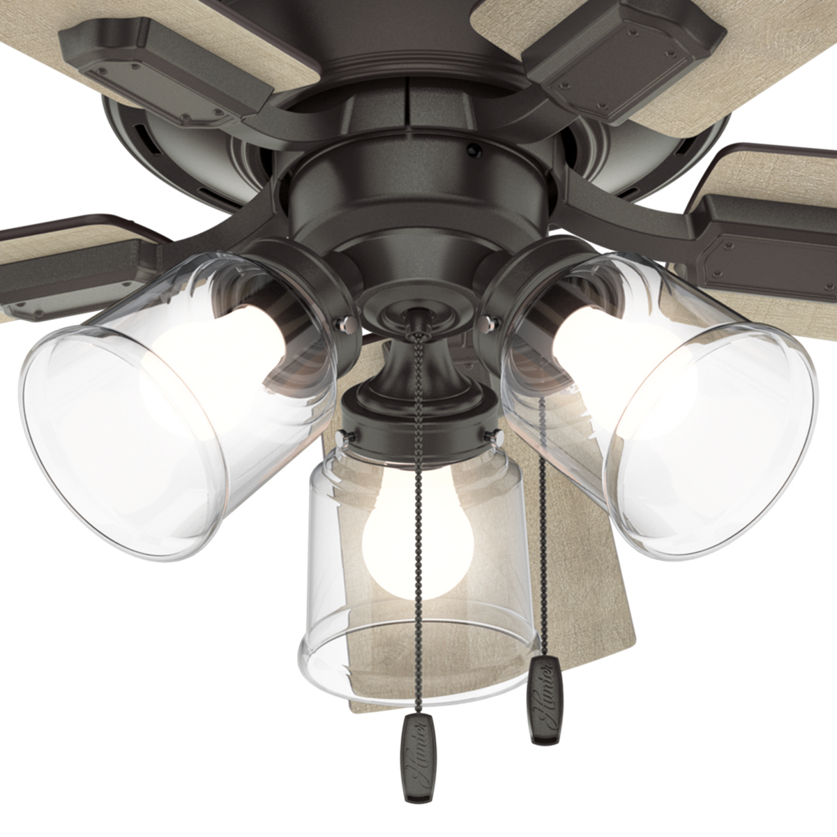 42 inch Crestfield Noble Bronze Low Profile Ceiling Fan with LED Light Kit and Pull Chain