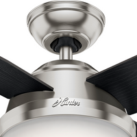 44 inch Dempsey Brushed Nickel Ceiling Fan with LED Light Kit and Handheld Remote