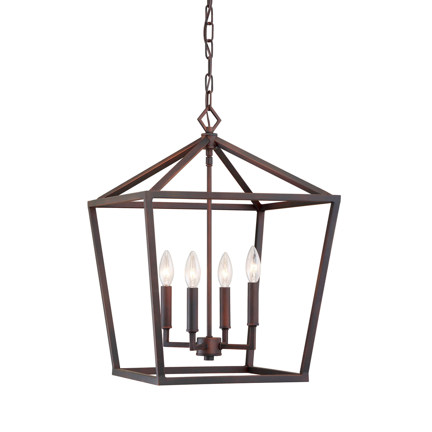 22.75'' Corona Rubbed Bronze 4 Light Pendant