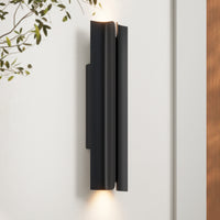 20-inch Powder Coated Black Outdoor Wall Sconce