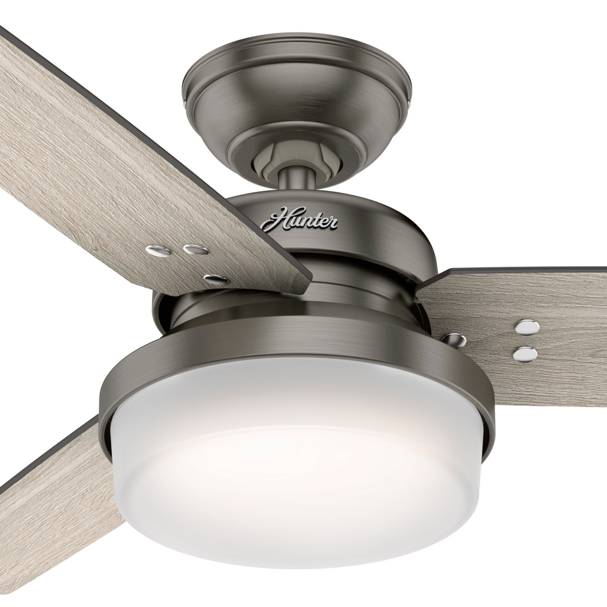 44 inch Sentinel Brushed Slate Ceiling Fan with LED Light Kit and Handheld Remote