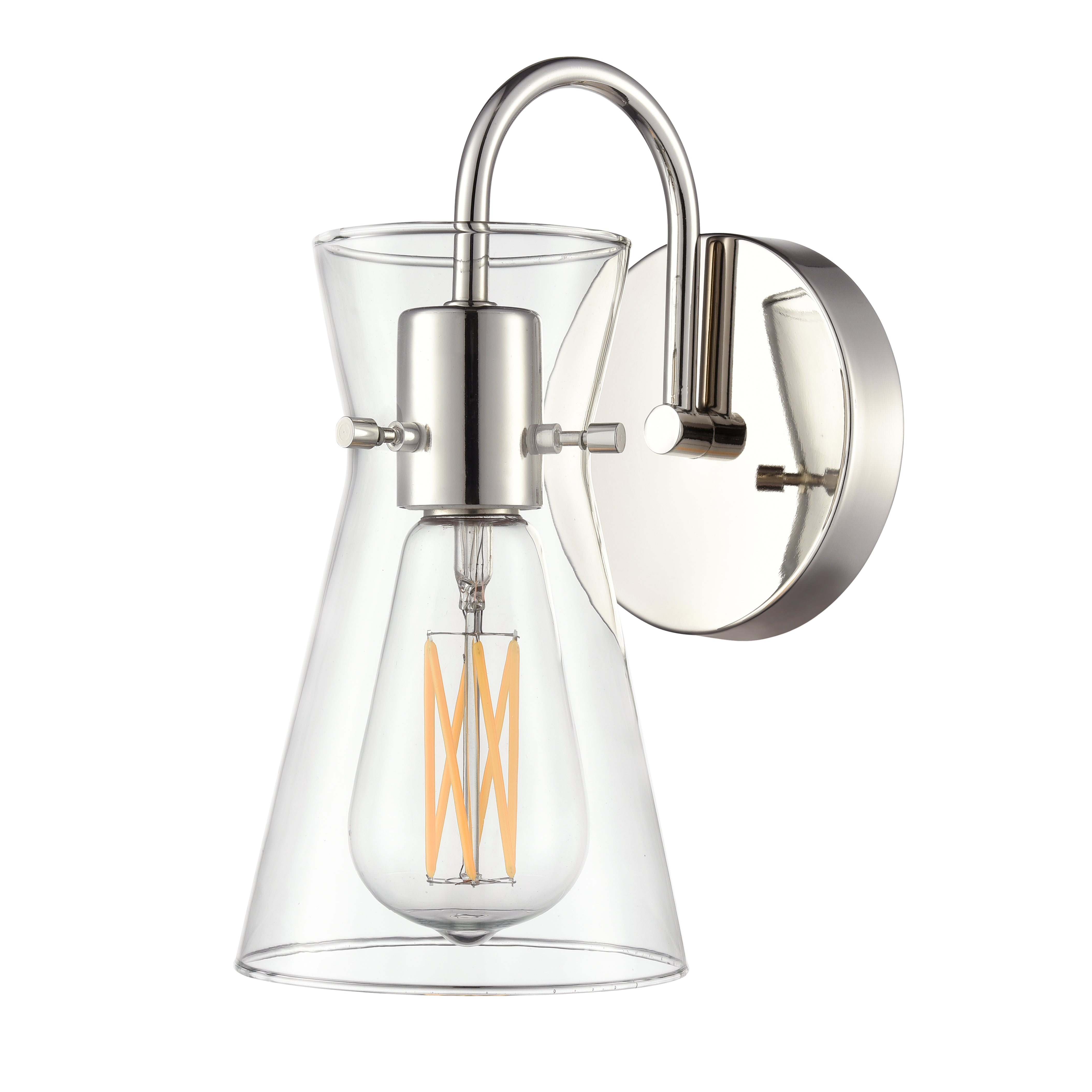 4.75'' Camellia Polished Nickel 1 Light Wall Sconce