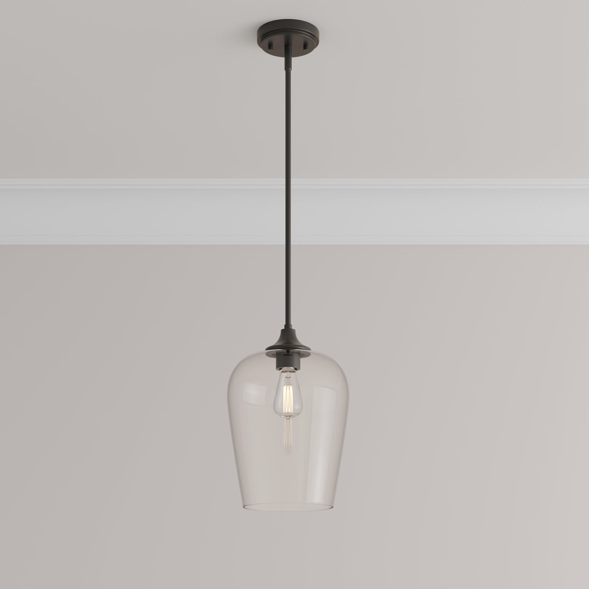 51'' Ashford Matte Black 1 Light Mini Pendant