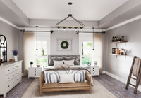 Devon Park 38-inch 5-light Onyx Bengal and Barnwood Linear Chandelier with Clear Glass