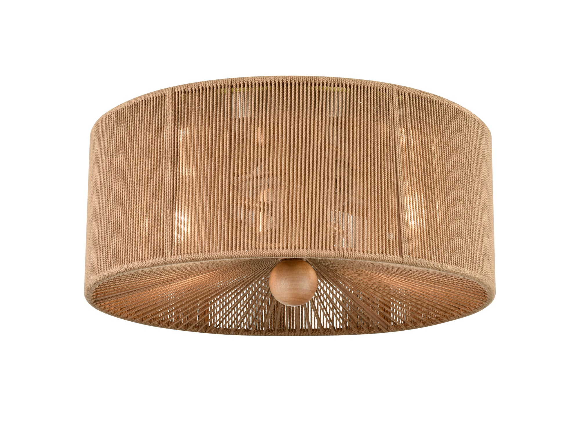 13-inch Brushed Nickel 2-Light Round Flush Mount Ceiling Light