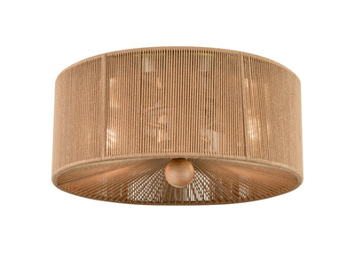 13-inch Brushed Nickel 2-Light Round Flush Mount Ceiling Light