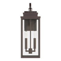 Hillside 20-inch 2-light Dark Bronze Exterior Wall Sconce with Clear Glass