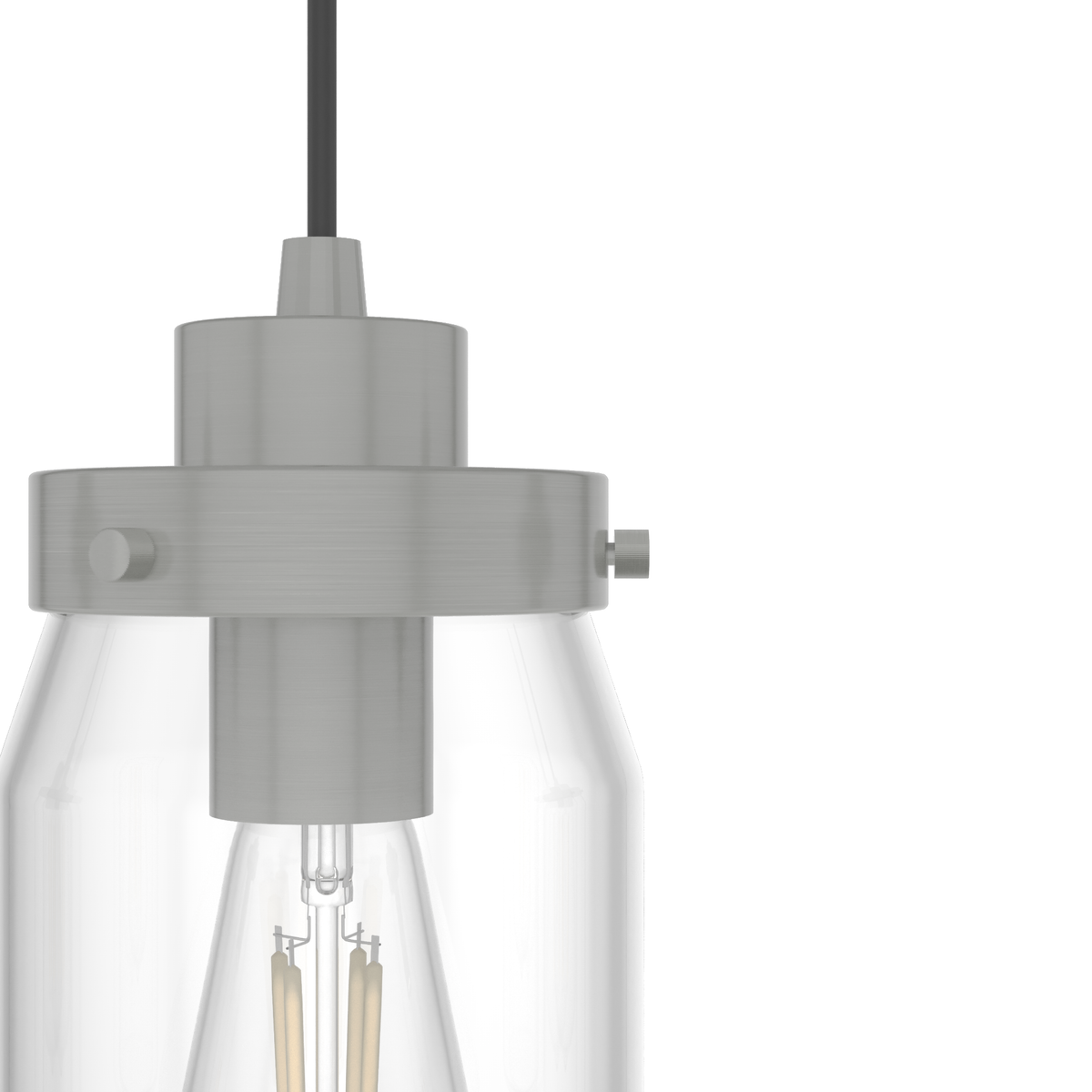 Devon Park 14.5-inch 3-light Brushed Nickel Round Pendant Cluster with Clear Glass