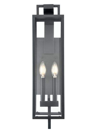 6'' Lamont Textured Black 2 Light Wall Sconce
