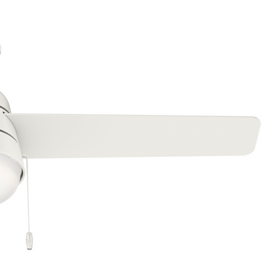 52 inch Aker Fresh White Ceiling Fan with LED Light Kit and Pull Chain