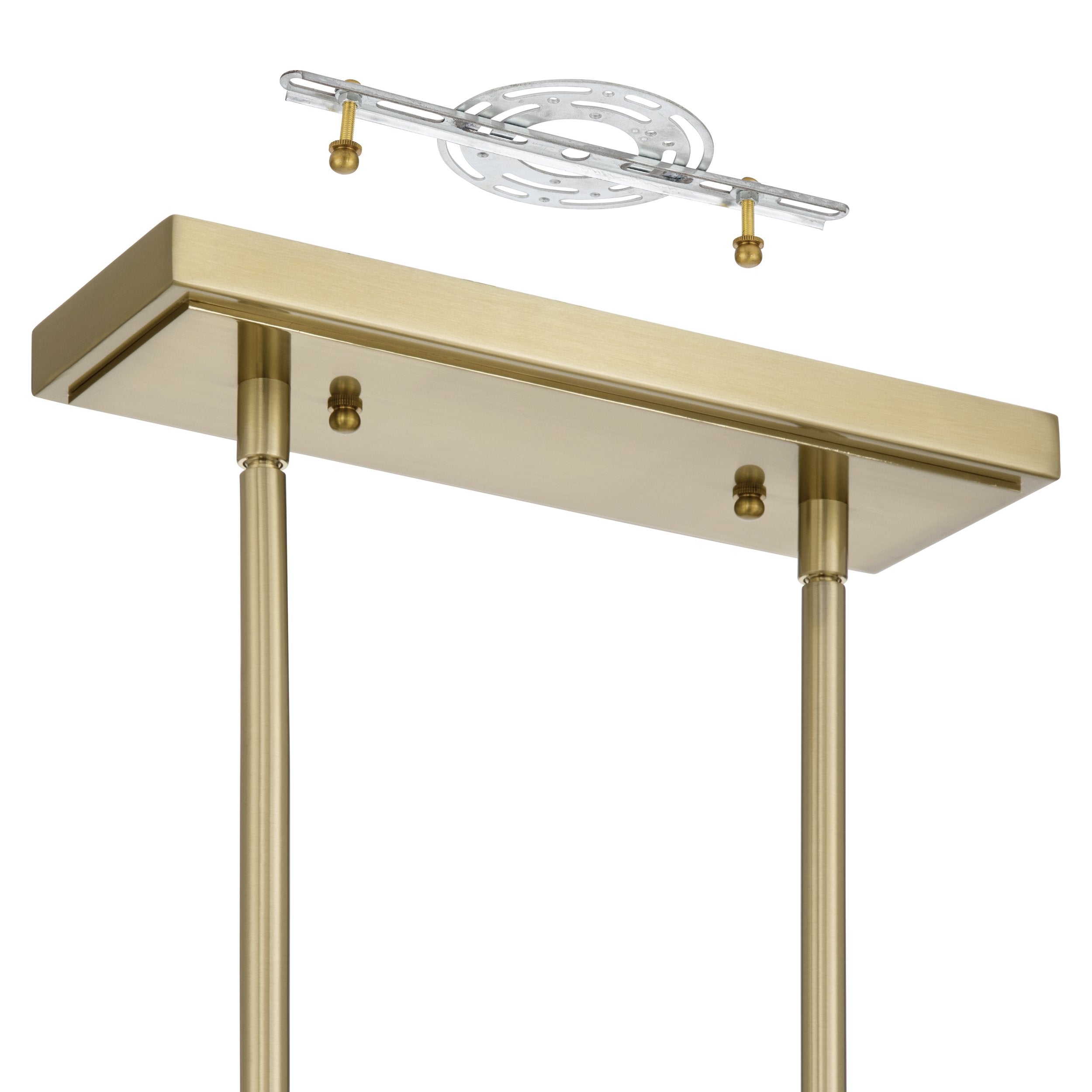 Abbey 42-inch 5-light Brass Linear Chandelier with Cream Cotton Rope Shade