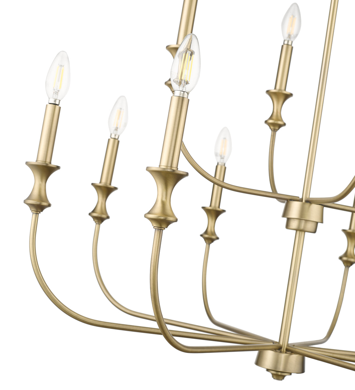 31.5'' Savanne Vintage Brass 12 Light Chandelier