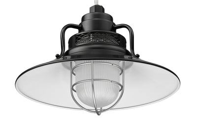 14'' Satin Black Metal R Series Railroad Shade