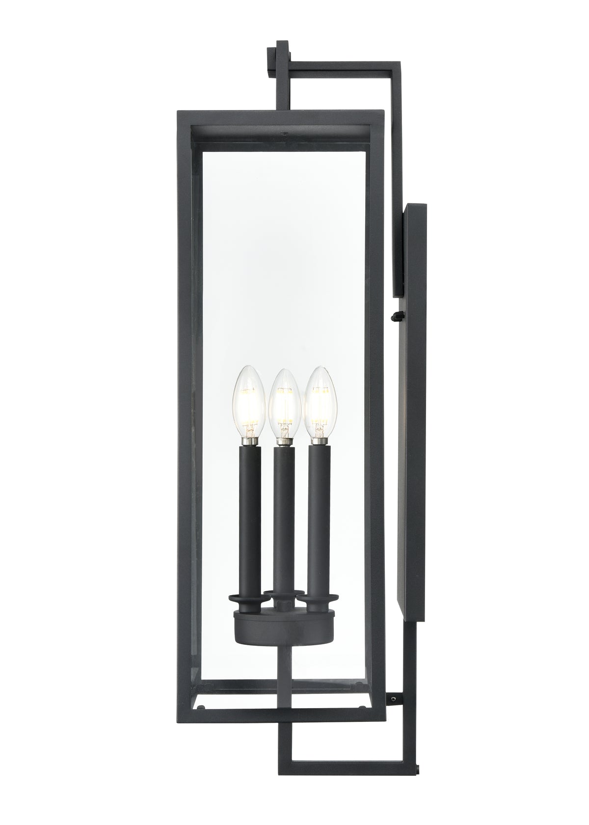8'' Lamont Textured Black 3 Light Wall Sconce