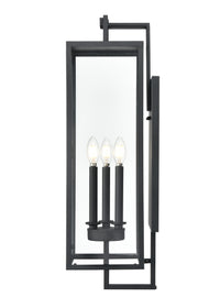 8'' Lamont Textured Black 3 Light Wall Sconce