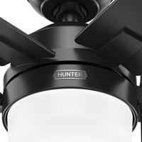 52 inch Anisten Matte Black Ceiling Fan with LED Light Kit and Pull Chain