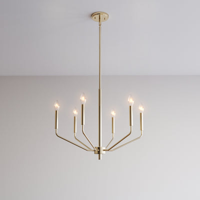 18.75'' Laurell Modern Gold 6 Light Chandelier