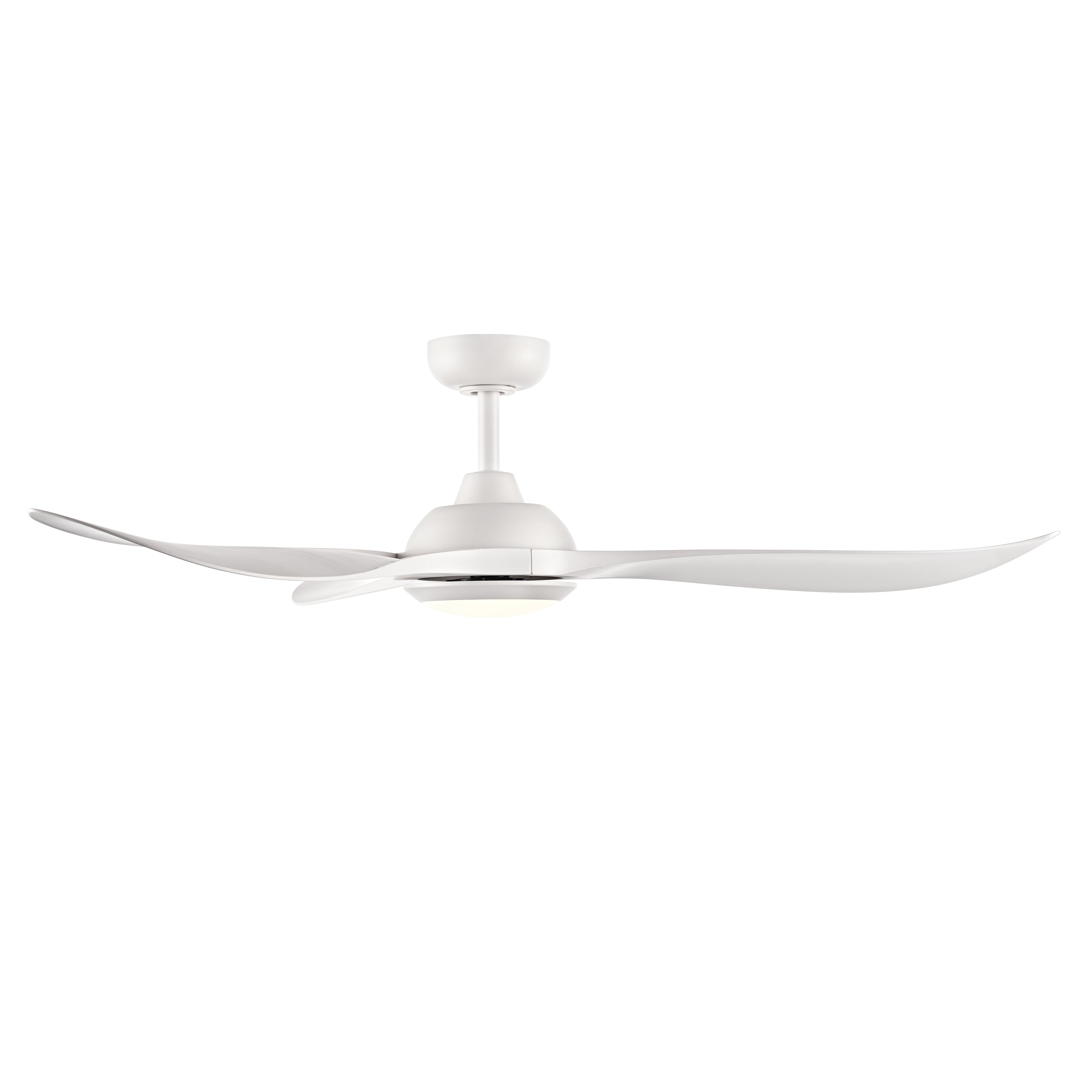 Wynleaf 52'' 3 Blades Matte White Led indoor & Outdoor DC Ceiling Fan With Wall Control