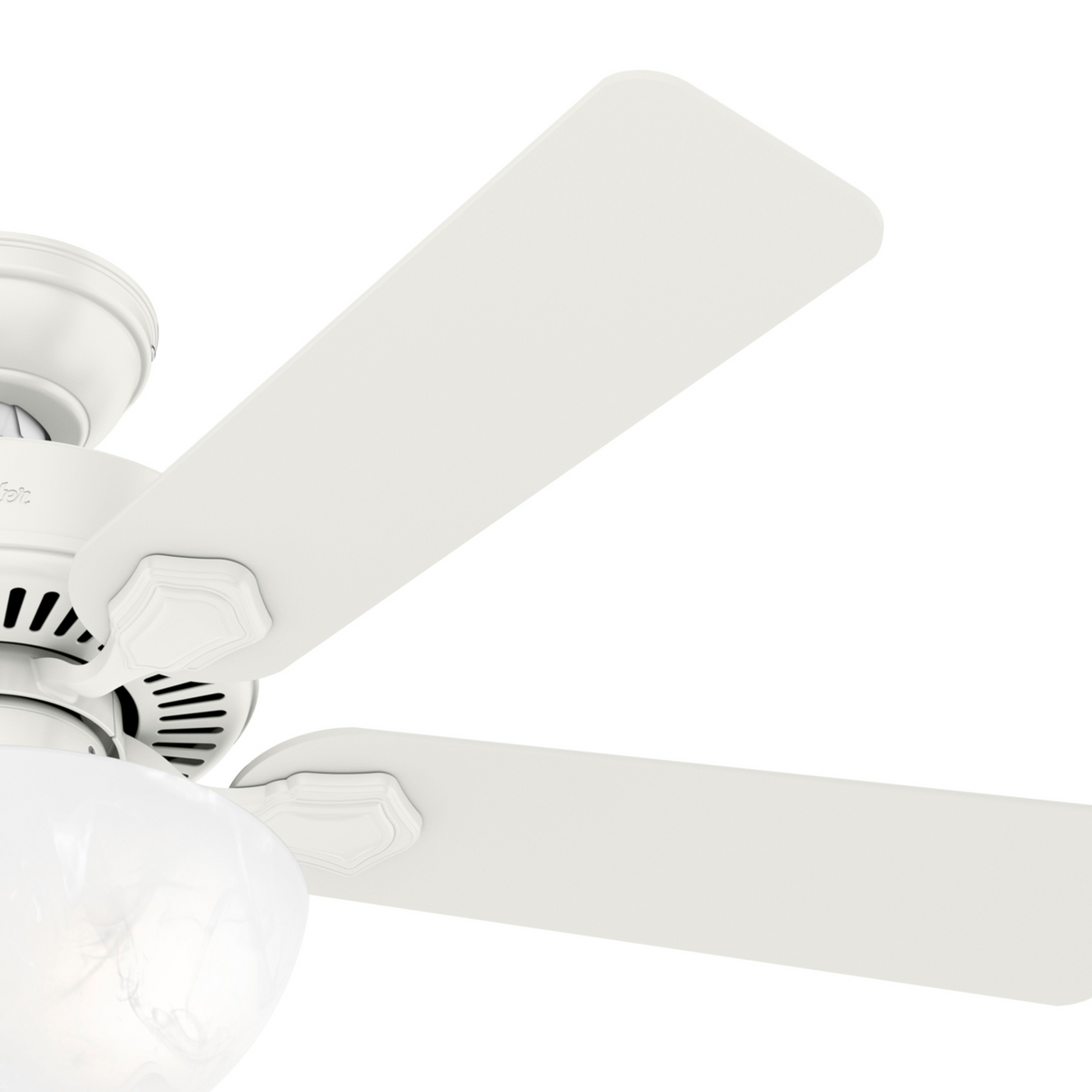44 inch Swanson Fresh White Ceiling Fan with LED Light Kit and Pull Chain