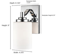 4.38'' Durham Matte Black 1 Light Wall Sconce
