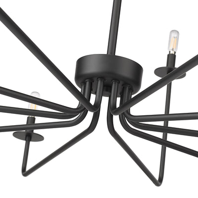 27'' Marceline Matte Black 10 Light Chandelier