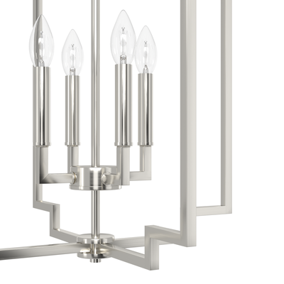 Zoanne 18.5-inch 4-light Brushed Nickel Lantern Pendant