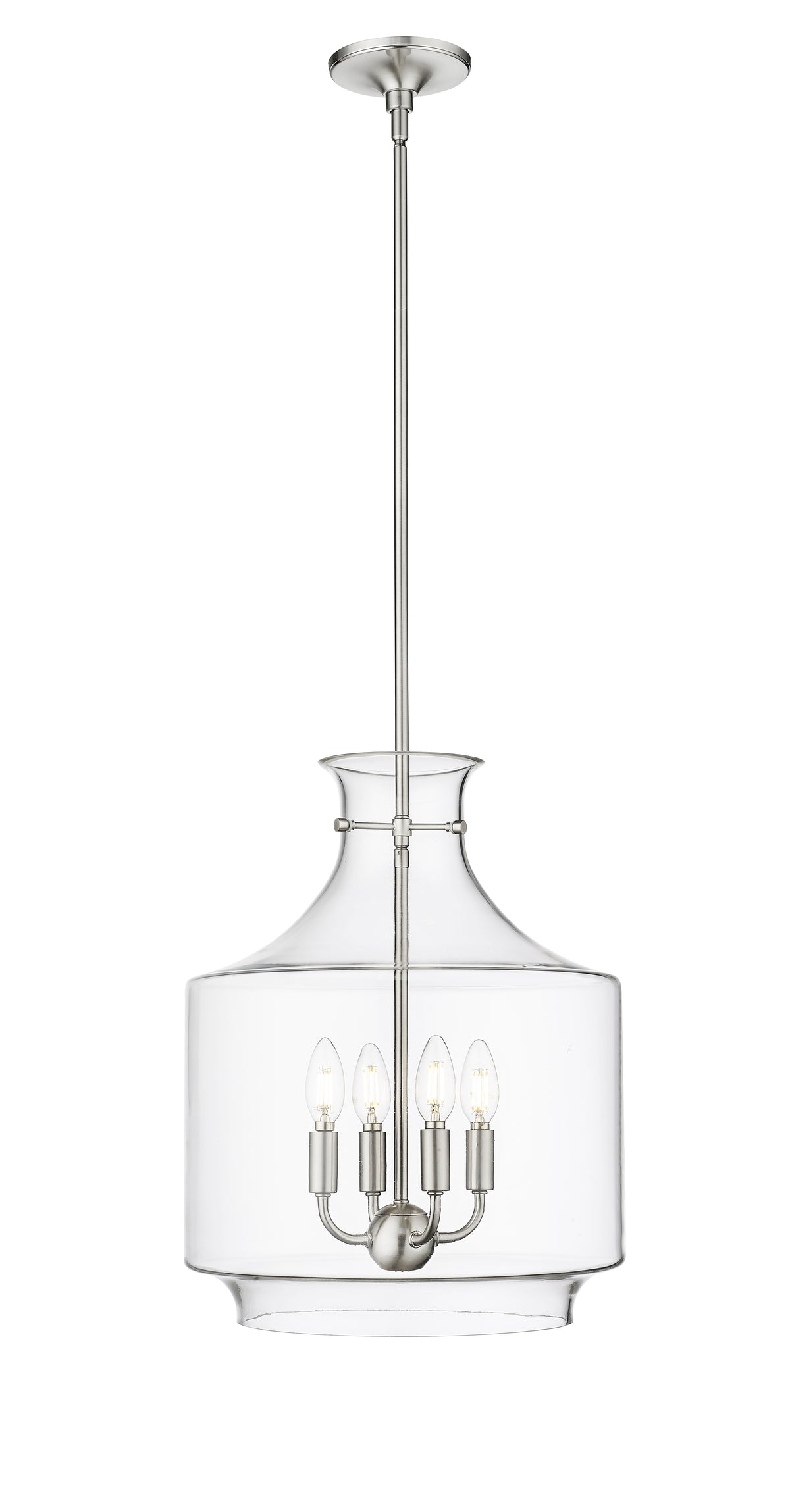 19'' Mahannah Brushed Nickel 4 Light Pendant