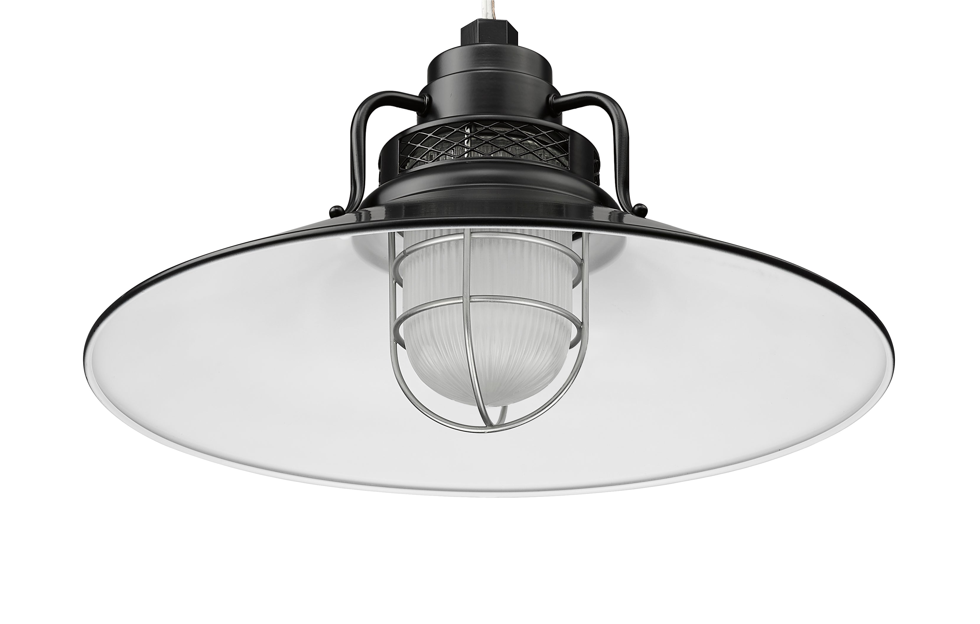 18'' Satin Black Metal R Series Railroad Shade