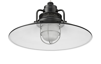 18'' Satin Black Metal R Series Railroad Shade