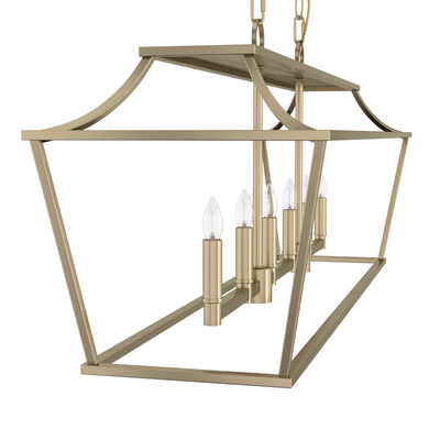 Laurel Ridge 42-inch 6-light Alturas Gold Linear Chandelier