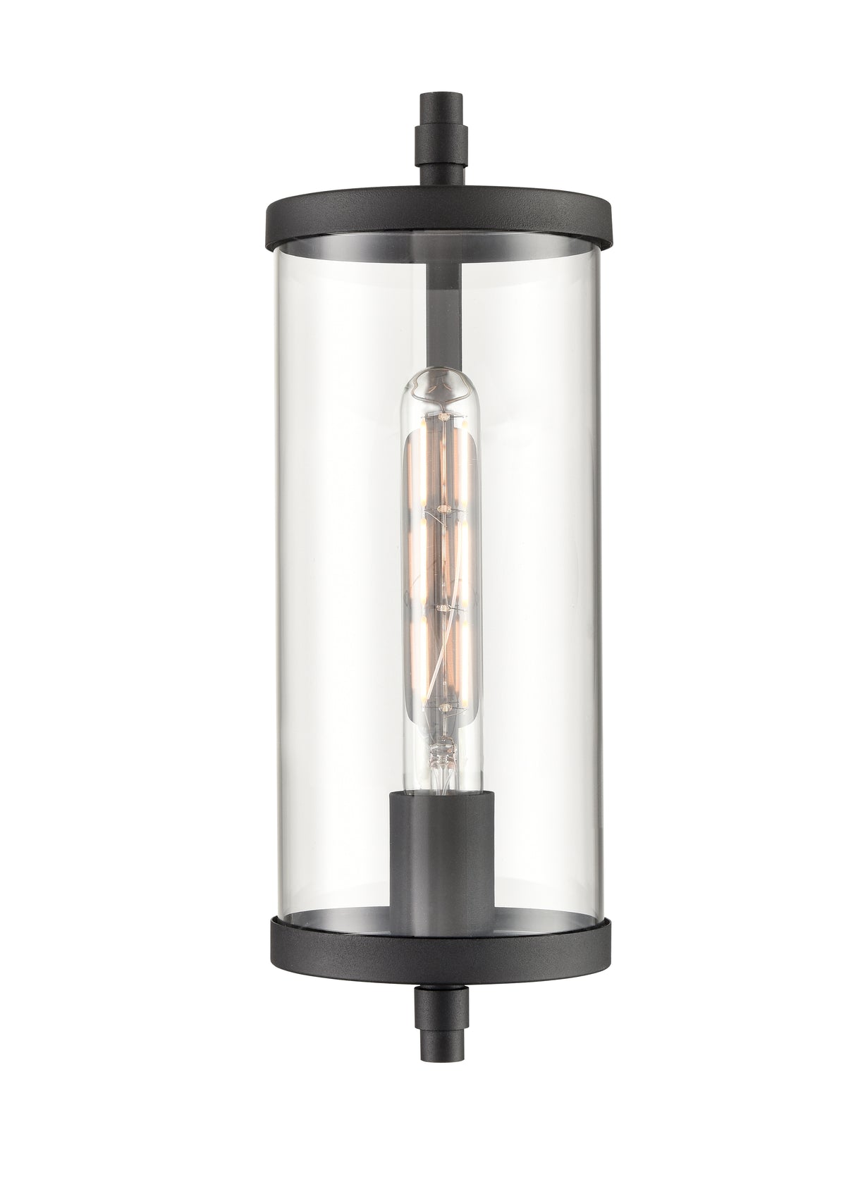 14-inch Beckham Textured Black 1-Light Outdoor Wall Sconce