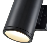 10.75-inch Vegas Powder Coated Black Outdoor Wall Sconce