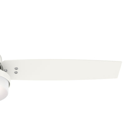 52 inch Sentinel Fresh White Ceiling Fan with LED Light Kit and Handheld Remote