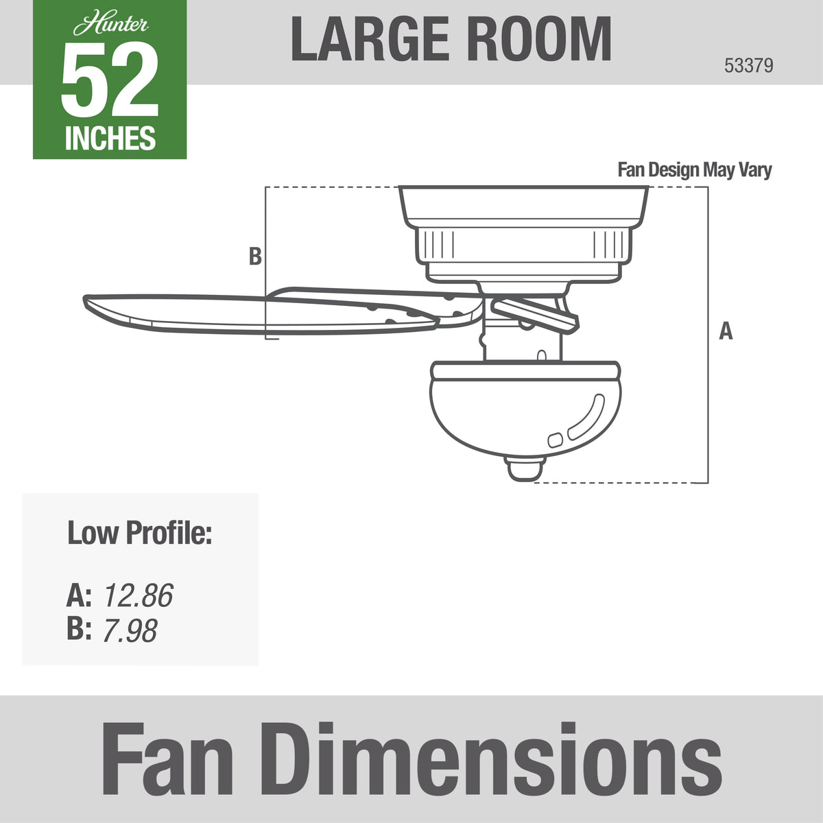 52 inch Kenbridge Noble Bronze Low Profile Ceiling Fan with LED Light Kit and Pull Chain