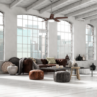 Casablanca 56 inch Correne Brushed Nickel Ceiling Fan with LED Light Kit and Handheld Remote