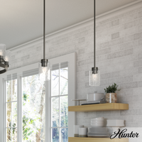 Hartland 4-inch 1-light Noble Bronze Pendant with Seeded Glass