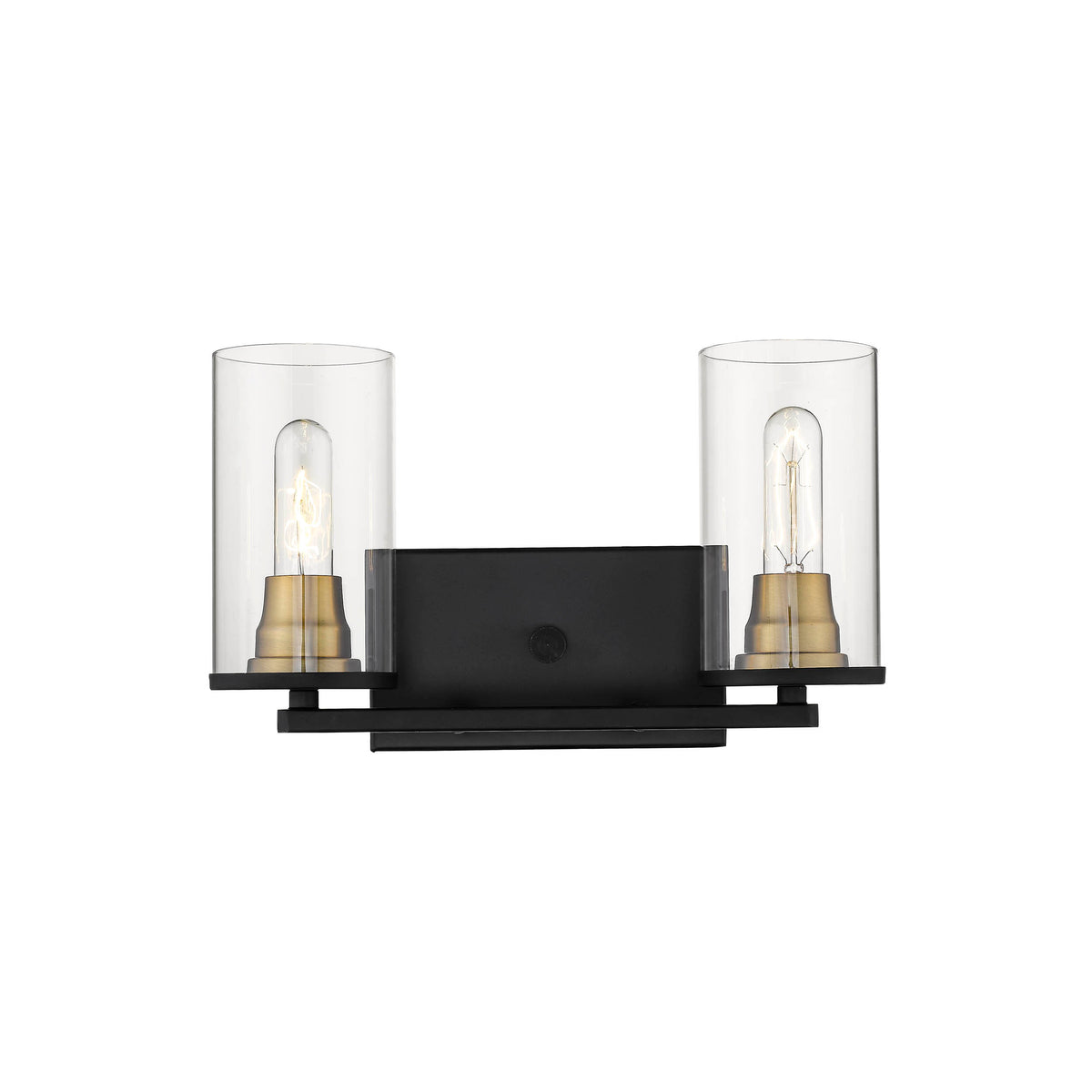 14.75'' Pasadena Matte Black/Heirloom Bronze 2 Light Bath Vanity