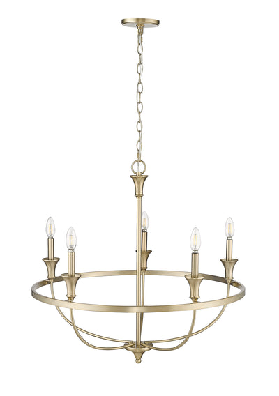 28'' Emery Modern Gold 5 Light Chandelier
