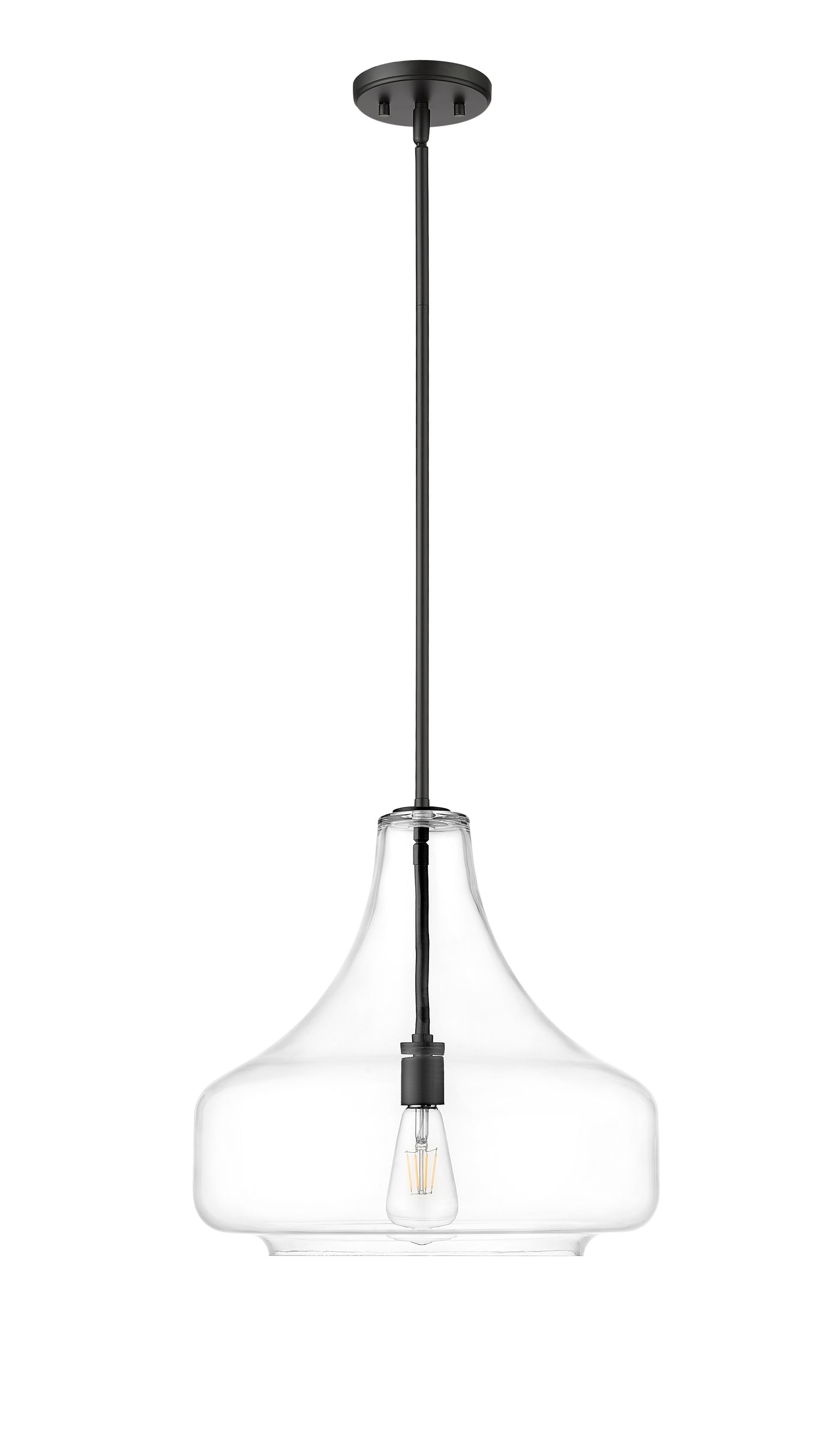 16'' Madelynn Matte Black 1 Light Pendant