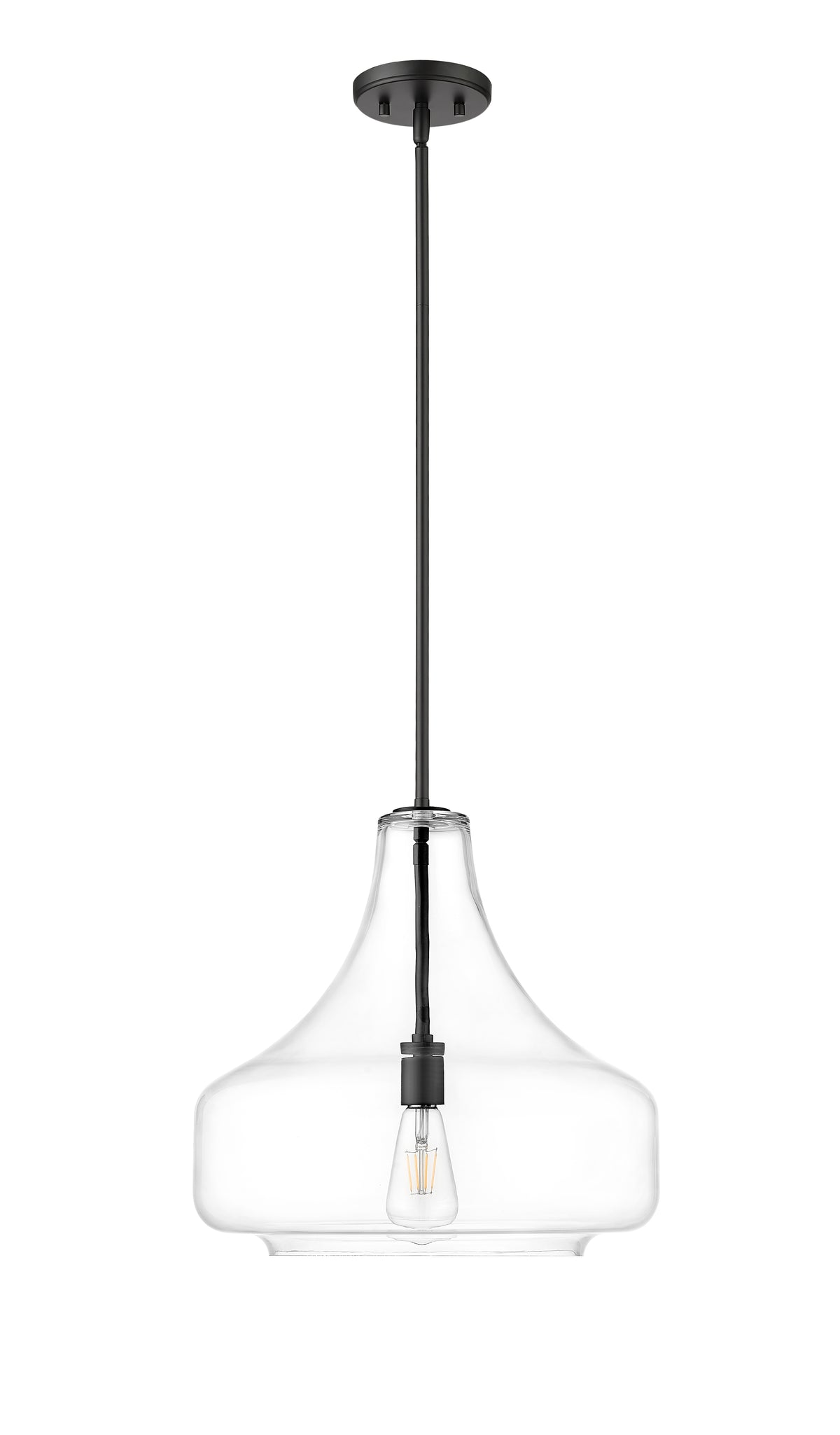 16'' Madelynn Matte Black 1 Light Pendant