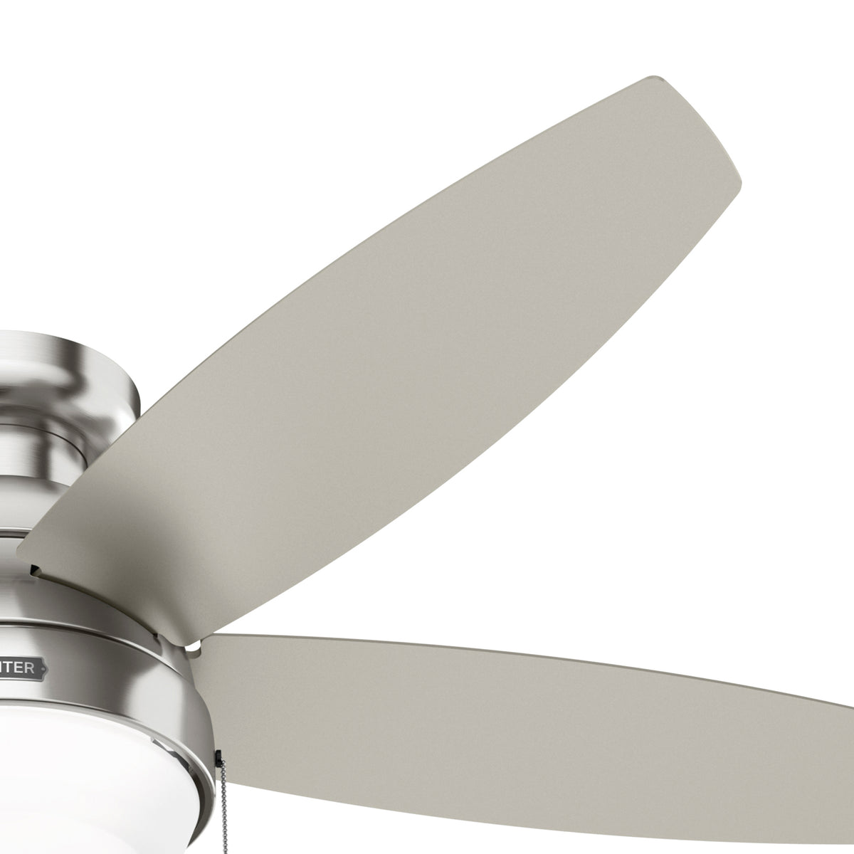52 inch Lilliana Brushed Nickel Low Profile Ceiling Fan with LED Light Kit and Pull Chain