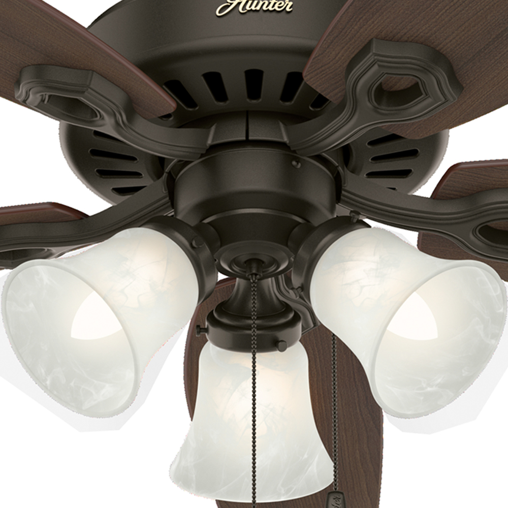 52 inch Builder New Bronze Ceiling Fan with LED Light Kit and Pull Chain