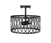 11'' Arelyn Matte Black 1 Light Semi-Flush Mount